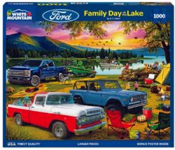 WHITE MOUNTAIN CASSE-TÊTE 1000 PIÈCES (LARGES PIÈCES) - JOURNÉE EN FAMILLE AU LAC FORD (FAMILY DAY AT THE LAKE) #2112PZ